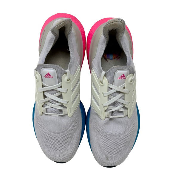 Adidas Ultraboost 22 Running Shoes White Blue Pink GV8830 Women's Size 9 - Picture 9 of 15